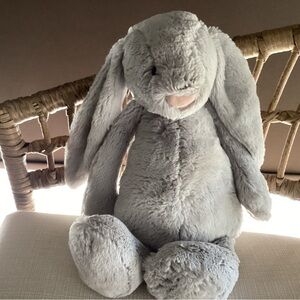 Jellycat Large 15” Light Gray/Silver Bashful Bunny JCINC1475